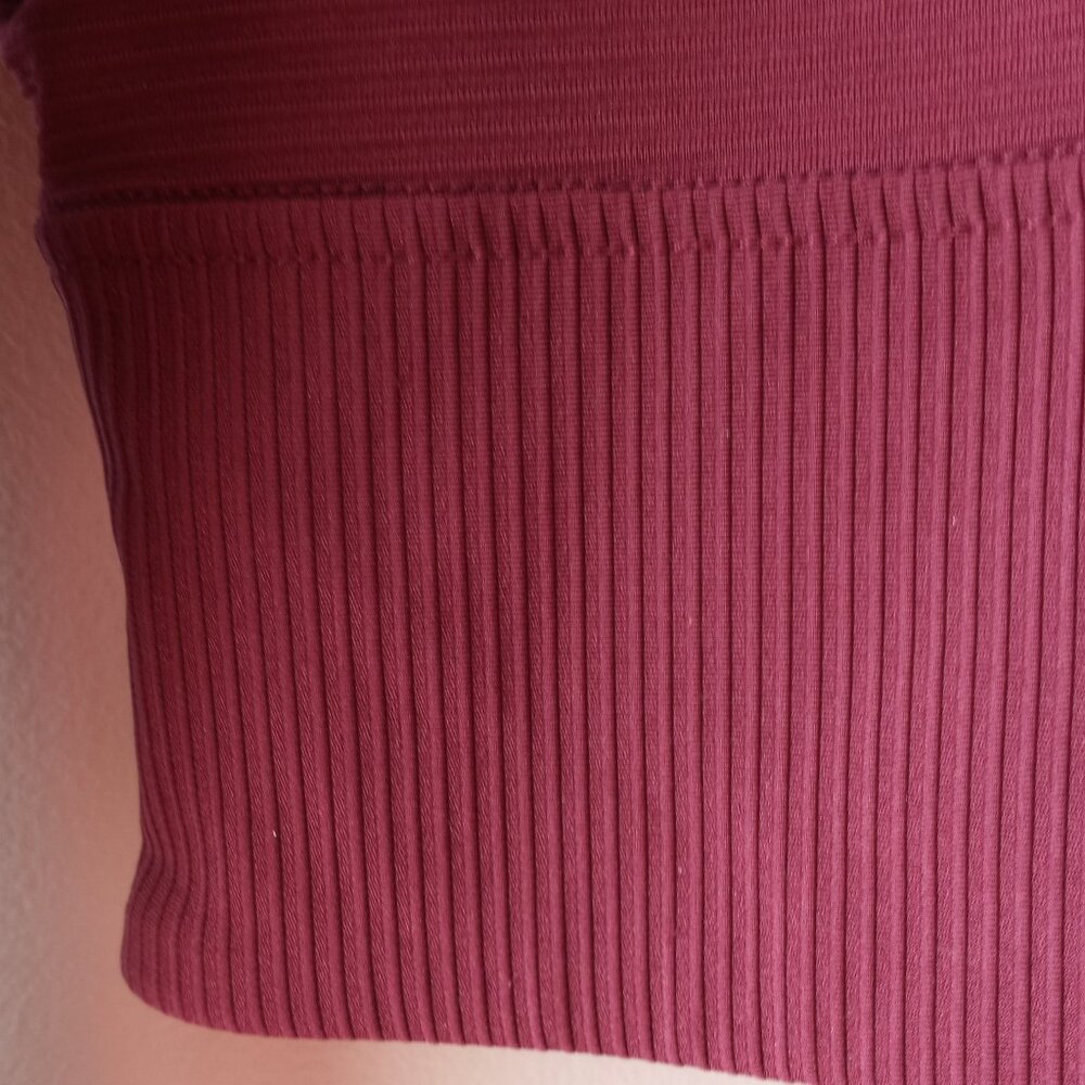 '90 Degree' by Reflex Burgundy Cropped Top Size L NWOT - Picture 11 of 14